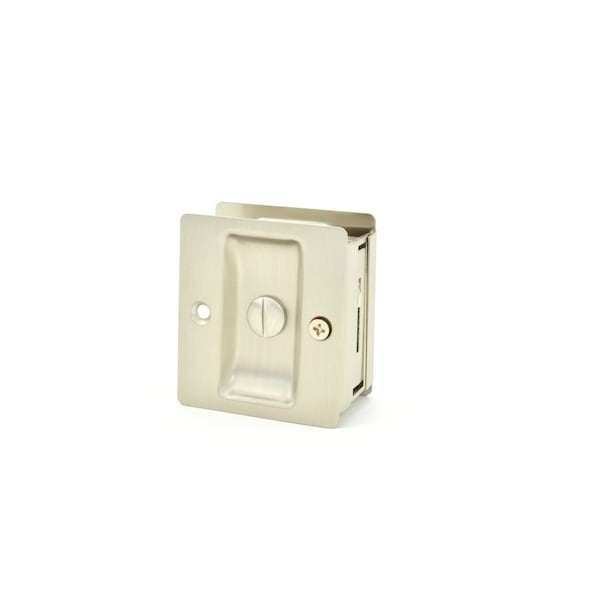 Weslock Rect Priv Pocket Door Lock ADJ Backset Full Lip Strike Satin Nickel 00577XNXN - main